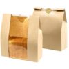 Paper Bread Bags with Front Window, Large Paper Bread Bags for Homemade Bread Gift