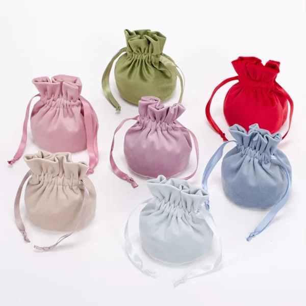 Gift Dust Pouches1 Custom Gift Dust Pouches Fabric Personal Jewelry & Candy Ribbon Storage Bag with Drawstring Folding Style